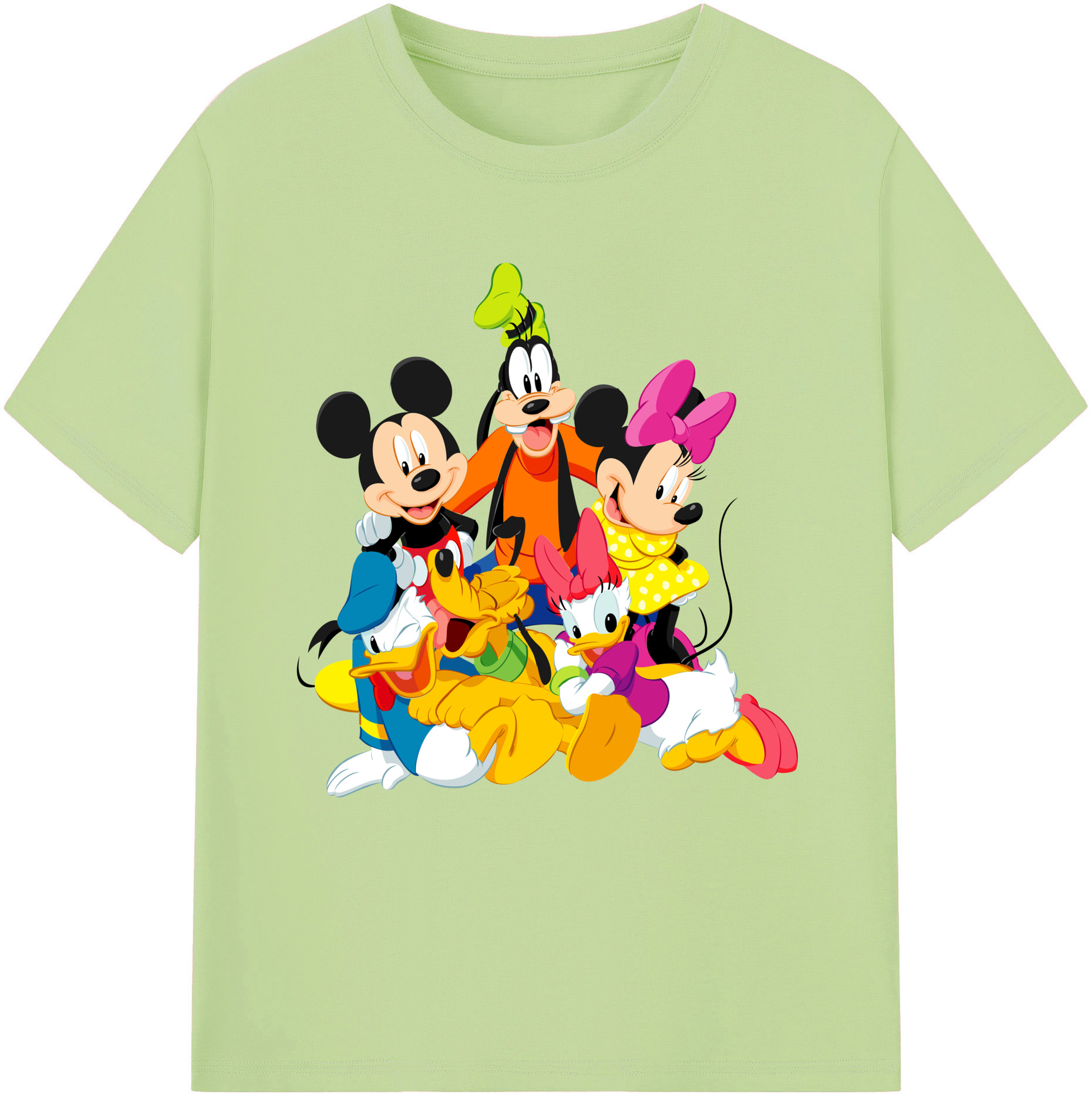 （画像用） ミッキーマウス Mickey Mouse 綿100％半袖Tシャツ（フロントプリント）